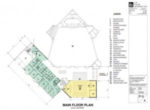 Main Floor Phase 1 green and Phase 2 yellow